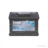 Аккумулятор EXIDE PREMIUM 61Ah-12v EA612(242х175х175) | R, EN600 (Европа)