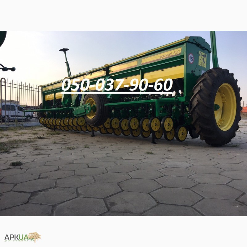 Фото 2. Мега зерновая Сеялка Harvest 630+транспортное устройство+прикатка давление на сошник 80 кг