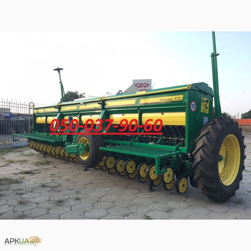 Фото 6. Мега зерновая Сеялка Harvest 630+транспортное устройство+прикатка давление на сошник 80 кг