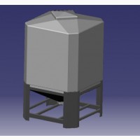 Пеллетный бункер. Бункер для пелет склопластиковий 0, 4-3, 5 м.куб