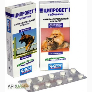 Ципровет антибактериальный для кошек и собак
