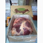 The back of the beef with rump+shank in packaging- Задняя часть говядины голяшка