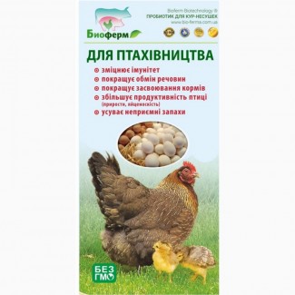 Пробиотик для птицеводства кур, уток, кур-несушек, индюков и т.д 1 л