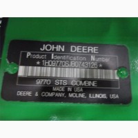 Продам комбайн John Deere 9770 STS_2011