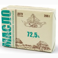 Масло солодковершкове селянське 200гр. 72, 5%