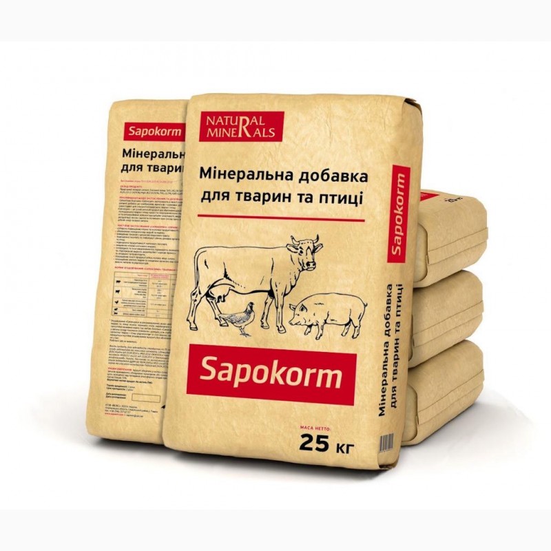 Фото 3. Сапокорм - мінеральна добавка для відгодівлі свиней, 25 кг
