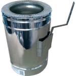 Регулятор тяги димохідний нержавійка з теплоізоляцією в Нержавійці сталь: 0, 5 мм