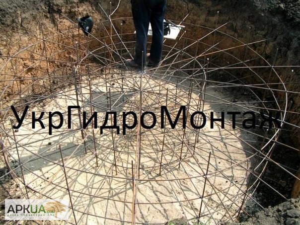 Фото 3. Устройство фундамента под водонапорную башню Рожновского ВБР, реставрация вся Украина