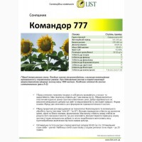 Продам посівний матеріал соняшника Української Селекції, гібрид Командор 777