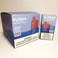 Електрона сигарета ELF BAR 5000 тяг САКУРА-ВИНОГРАД 5%